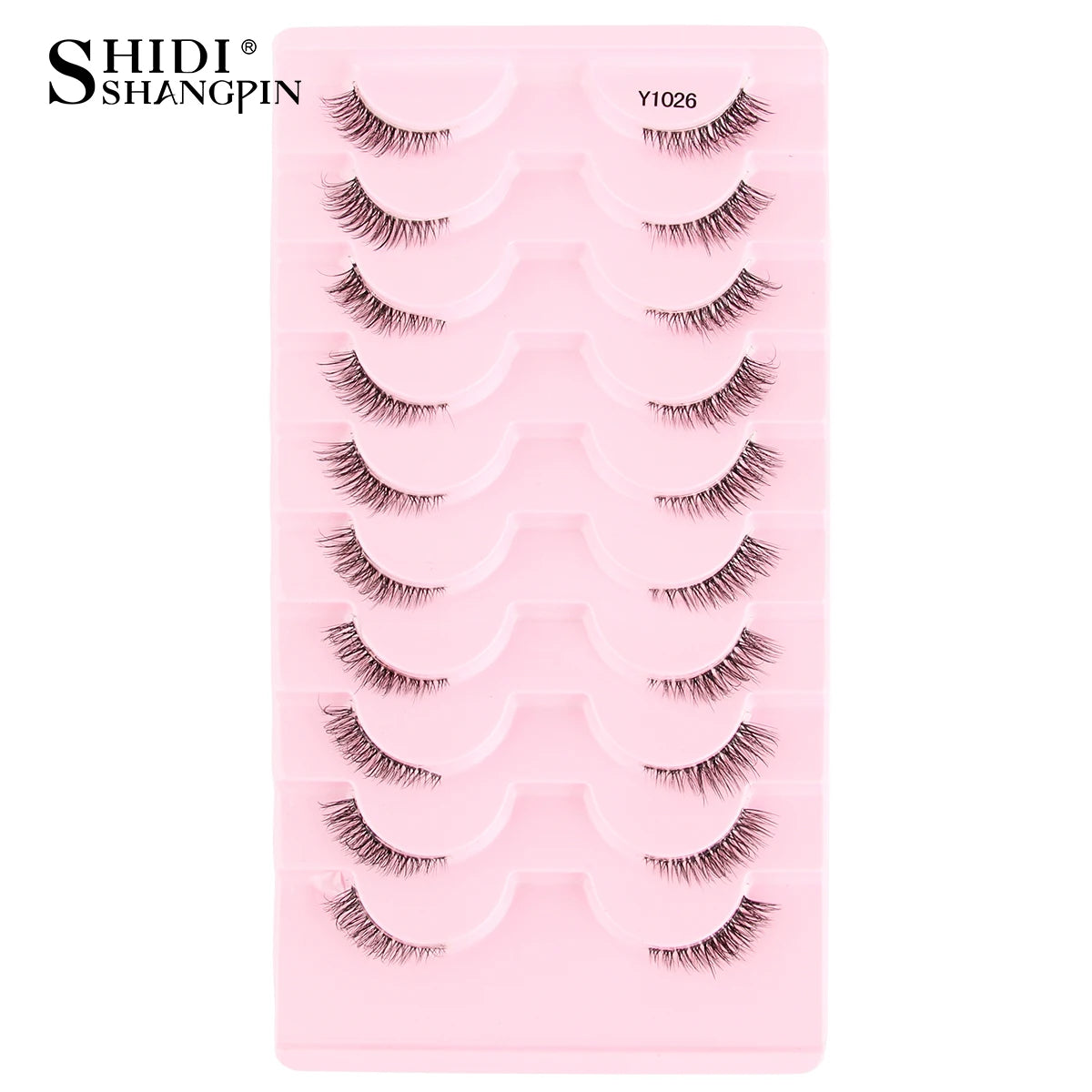 SHIDISHANGPIN 5/10Pairs False Lashes Cat Eye Eyelashes Eyelash Extension 3D Mink Half Lashes Natural Makeup faux Cils maquiagem - Blinksy